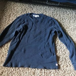 Waffle knit long sleeve tee